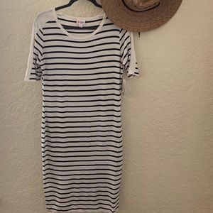 Lula Roe stripe midi dress